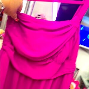 Vibrant Pink One Shoulder Dress